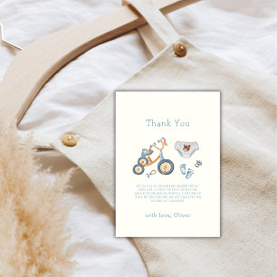 Tarjeta De Agradecimiento Juguetes de osito de peluche de bicicleta para duc