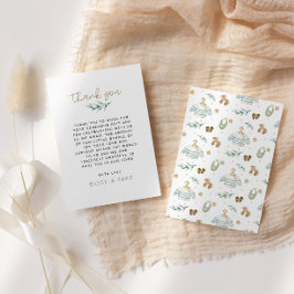 Tarjeta De Agradecimiento Juguetes de venado neutros de género Baby Shower G