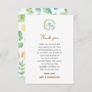 Tarjeta De Agradecimiento Juguetes de venado neutros de género Baby Shower G