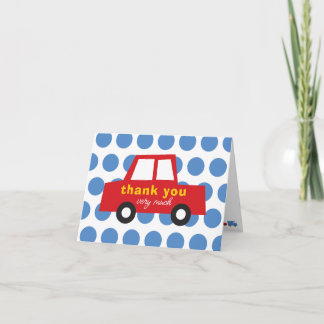 Tarjeta De Agradecimiento Juguetes para niños Transporte Divertido y Lindo C