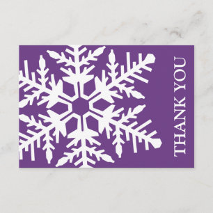 Tarjeta de agradecimiento Jumbo Snowflake (Morado 