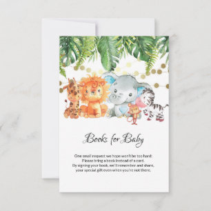 Tarjeta De Agradecimiento Jungle Baby Shower Books for Baby Card