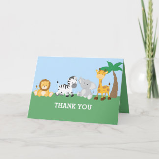 Tarjeta de agradecimiento Jungle Safari