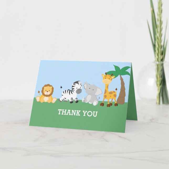 Tarjeta de agradecimiento Jungle Safari (Anverso)