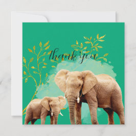Tarjeta De Agradecimiento Jungle Safari "It's About To Get Wild" Baby Shower