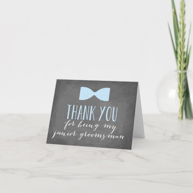 Tarjeta De Agradecimiento Junior Groomsman Gracias | Amigo del novio (Anverso)