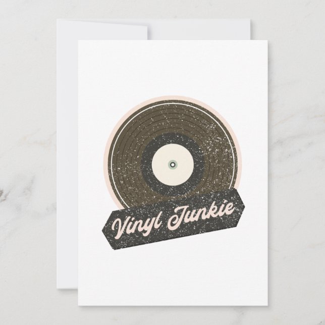 Tarjeta De Agradecimiento Junkie vinílico (Anverso)