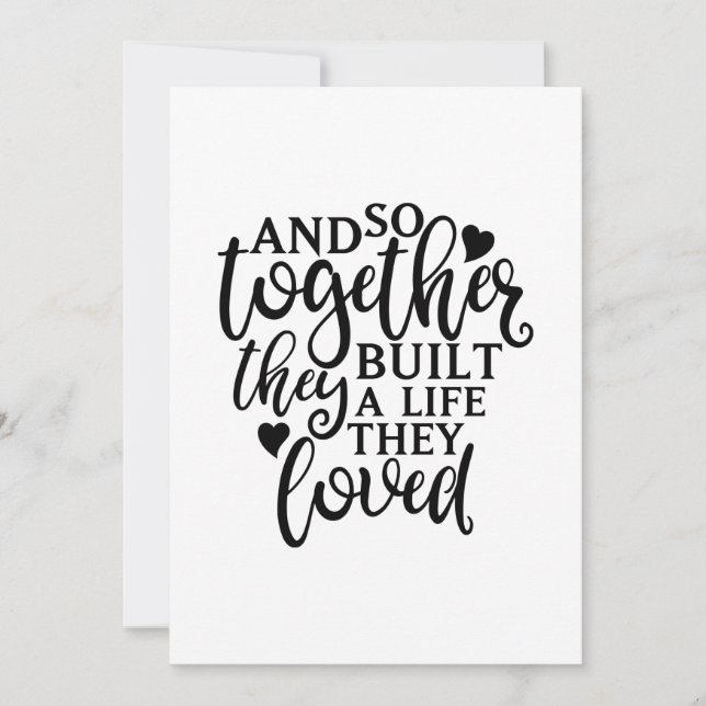 Tarjeta De Agradecimiento Juntos Construyeron Ideas De Reunión Familiar De V (Anverso)