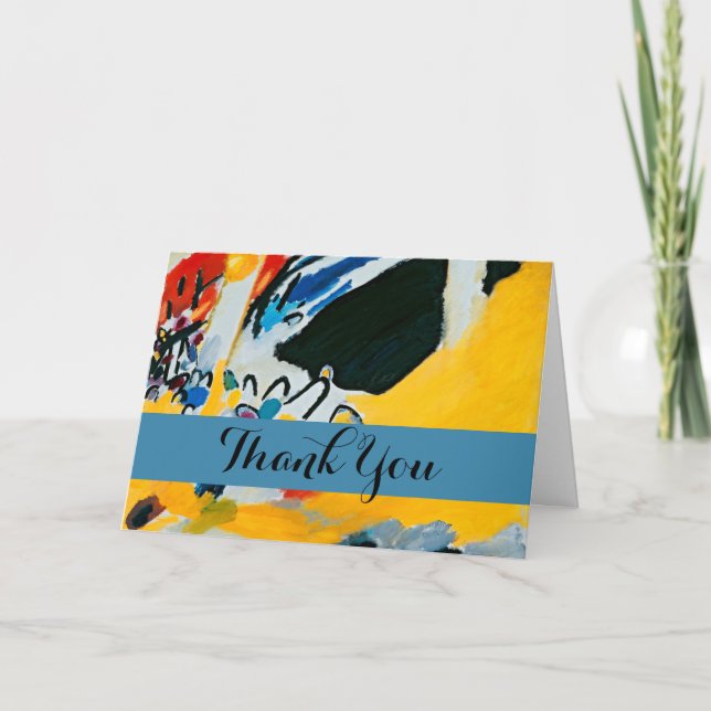 Tarjeta De Agradecimiento Kandinski Impression III Concierto Resumen Pintura (Anverso)