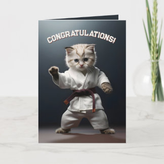 Tarjeta De Agradecimiento Karate Kitten