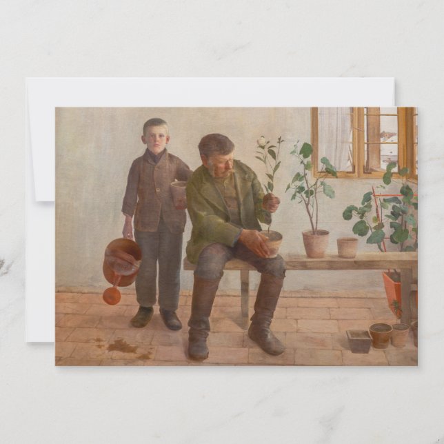 Tarjeta De Agradecimiento Károly Ferenczy - Jardinero (Anverso)