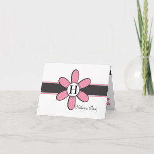 Tarjeta De Agradecimiento Katherine - Rosa y negro