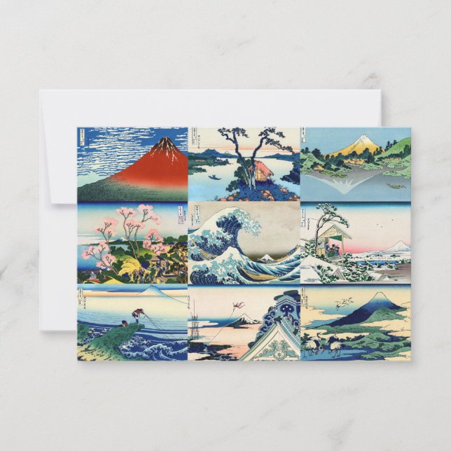 Tarjeta De Agradecimiento Katsushika Hokusai - 36 vistas de la selección de  (Anverso)