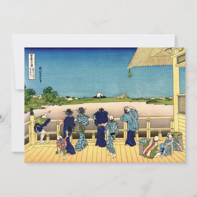 Tarjeta De Agradecimiento Katsushika Hokusai - Sala Sazai, Templo 500 Rakan (Anverso)