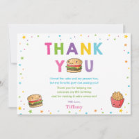 Kawaii Cute Fiesta de comida rápida cumpleaños Chi