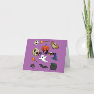 Tarjeta De Agradecimiento Kawaii Halloween Pack   Añadir el texto