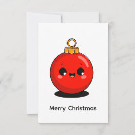 Tarjeta De Agradecimiento Kawaii Navidad – Fiesta Minimalista