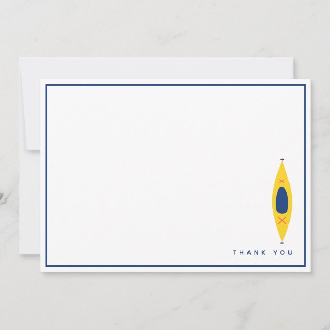 Tarjeta De Agradecimiento Kayak (Anverso)