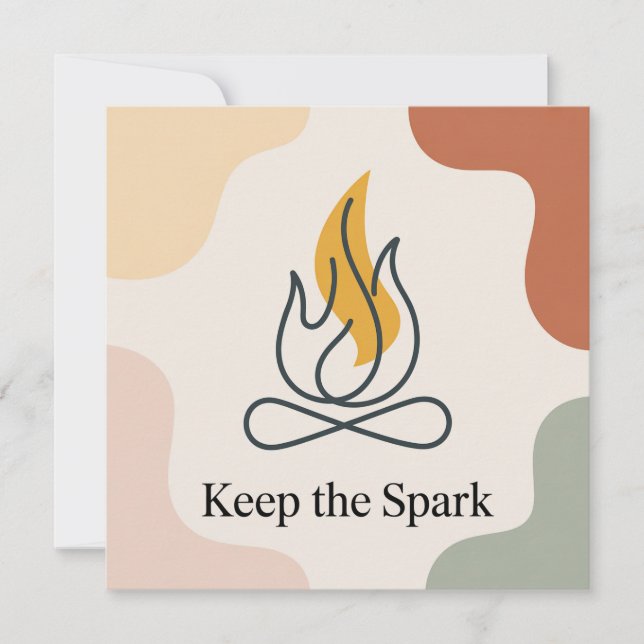 Tarjeta De Agradecimiento Keep The Spark (Anverso)