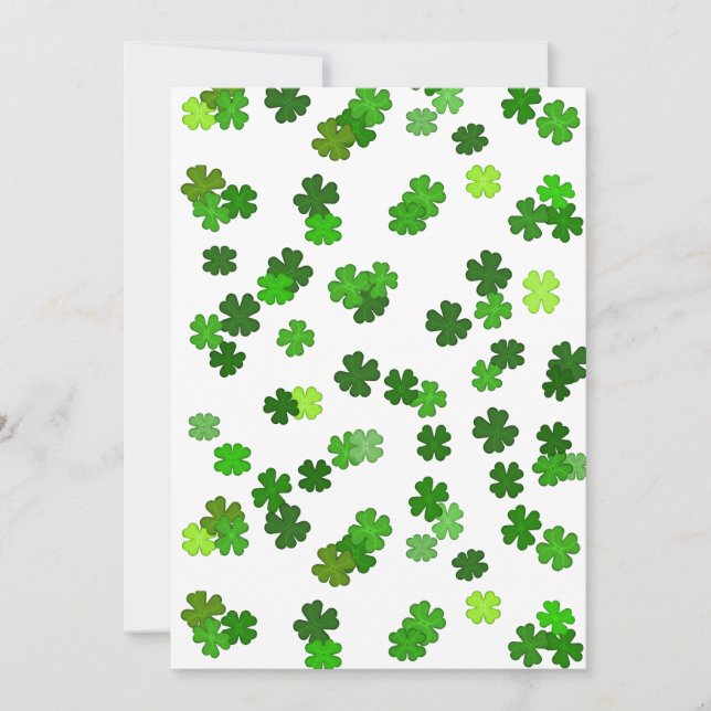 Tarjeta De Agradecimiento Kelly "Shamrock Falling" (Anverso)