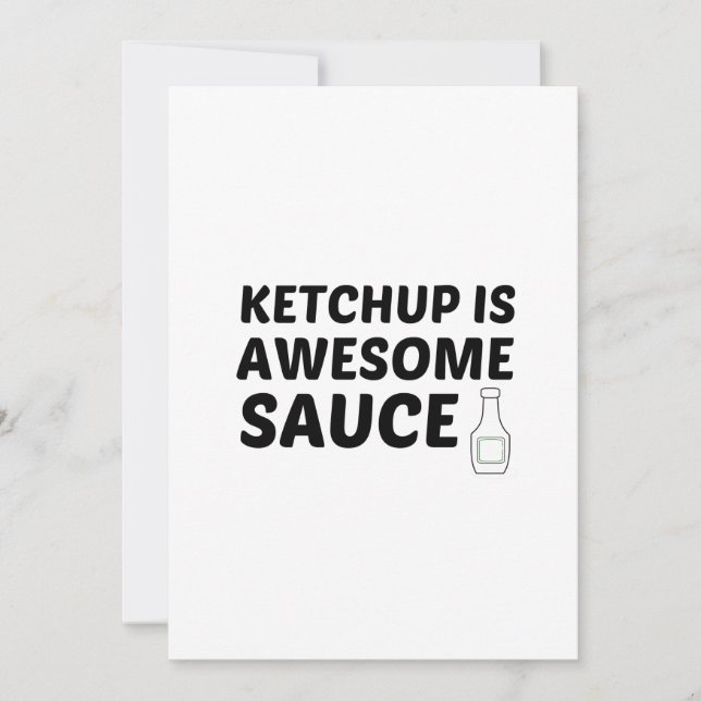 TARJETA DE AGRADECIMIENTO KETCHUP ES UNA SALSA IMPRESIONANTE (Anverso)