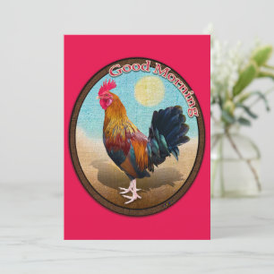 Tarjeta De Agradecimiento Key West - Gypsy Rooster Buenos Días Óvalo Vintage