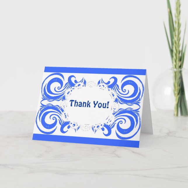 Tarjeta De Agradecimiento Khokhloma Exotique (Anverso)