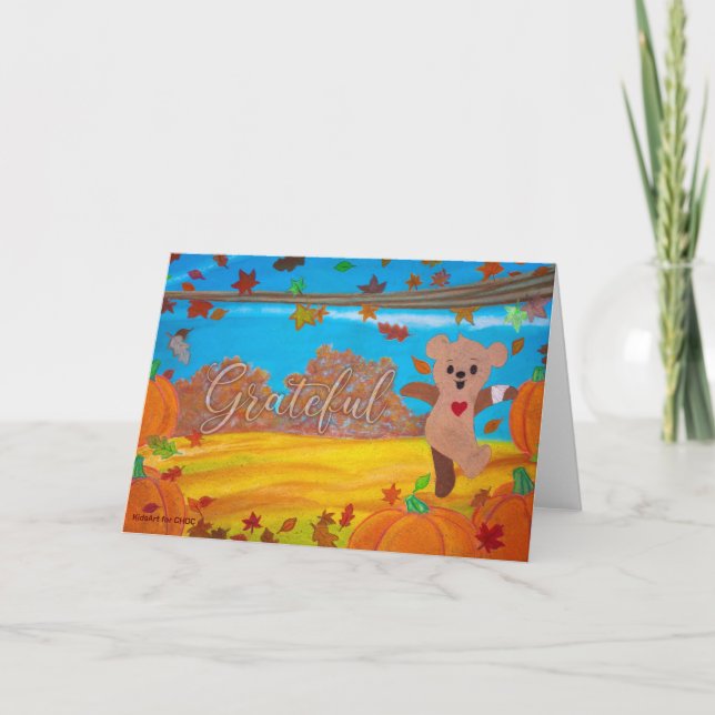 Tarjeta De Agradecimiento KidsArt para CHOC - Diversión de la caída de Choco (Anverso)