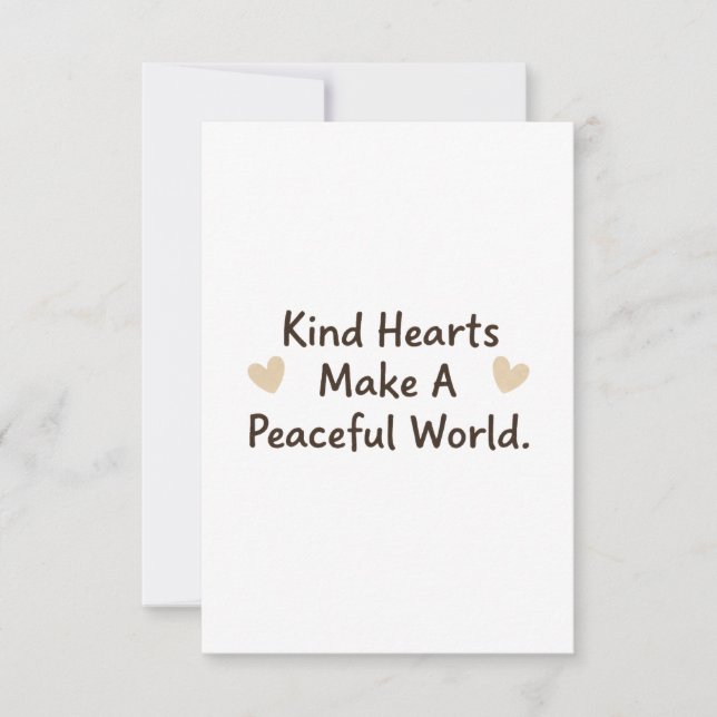 Tarjeta De Agradecimiento Kind Hearts (Anverso)