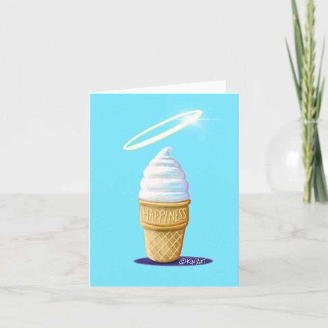 Tarjeta De Agradecimiento KiniArt Ice Cream Cone (Anverso)