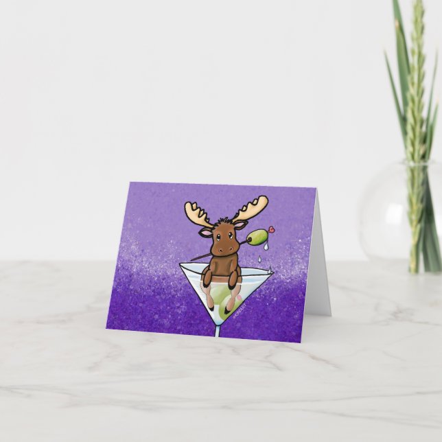 Tarjeta De Agradecimiento KiniArt Moose Martini (Anverso)