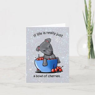 Tarjeta De Agradecimiento KiniArt Pitbull Puppy