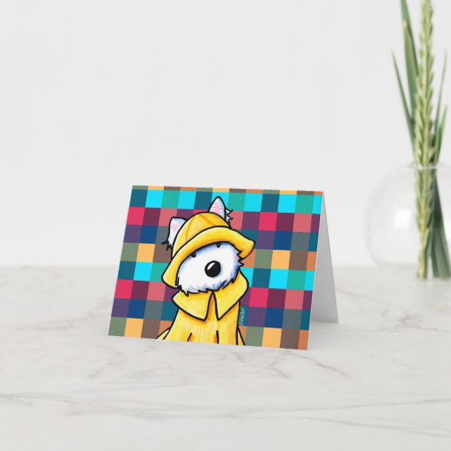 Tarjeta De Agradecimiento KiniArt Rainabrie Westie (Anverso)