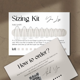 Tarjeta De Agradecimiento Kit de Talla Uñas de Prensa Modernas