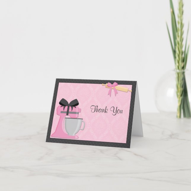 Tarjeta De Agradecimiento Kitchen Bridal Shower Gracias (Anverso)