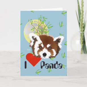 Tarjeta De Agradecimiento Kleiner Panda (Ailurus fulgens) mit Spruch