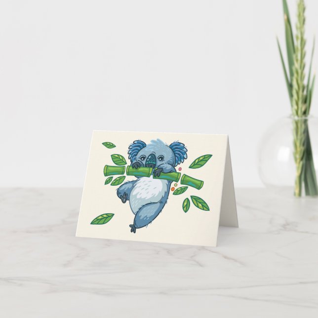 Tarjeta De Agradecimiento Koala Cuties Notecard (Anverso)
