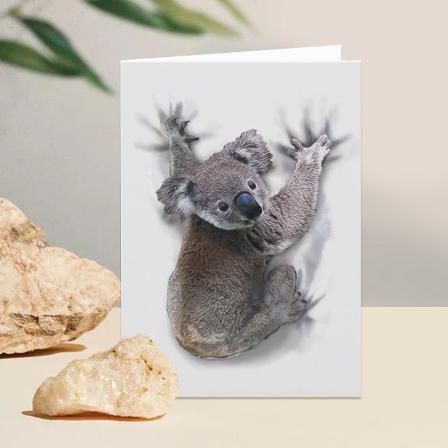 Tarjeta De Agradecimiento Koala Hang En Un Animal De Australia (Subido por el creador)