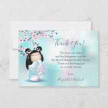 Kokeshi Doll Turquoise Chica Baby Shower