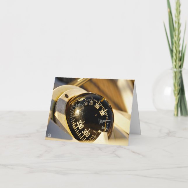 Tarjeta De Agradecimiento Kompas helpt navigeren en koer behouden.  (Anverso)