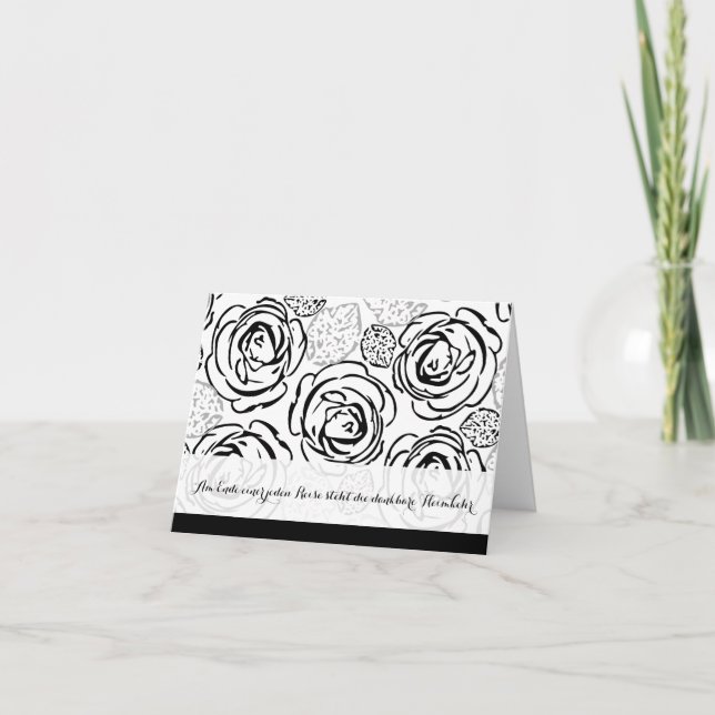 Tarjeta De Agradecimiento Kondolenzkarte Danke (Anverso)