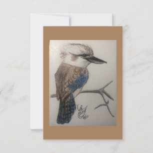 Tarjeta De Agradecimiento Kookaburra, pájaro australiano, pájaro risible
