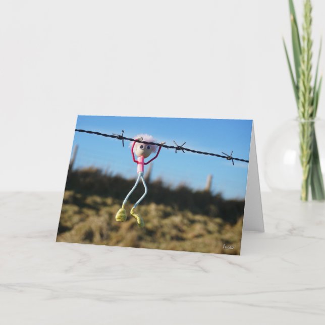 Tarjeta De Agradecimiento Krachtpatser meisje Fubby. (Anverso)