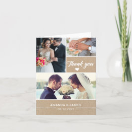 Tarjeta De Agradecimiento Kraft ruso| Foto Boda