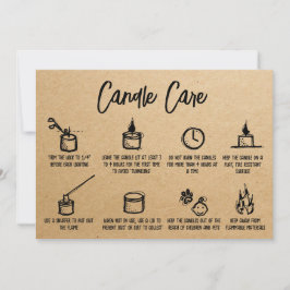 Tarjeta De Agradecimiento Kraft Simple Candal Care Gracias Por Añadir Logo