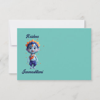 Tarjeta De Agradecimiento Krishna Janmashtami blue mug