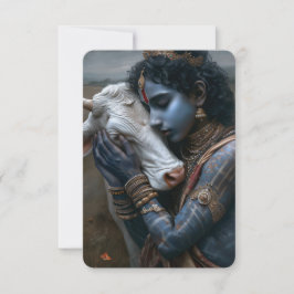 TARJETA DE AGRADECIMIENTO KRISHNA Y VACA