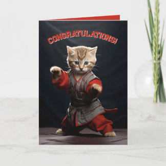 Tarjeta De Agradecimiento Kung fu Kitten