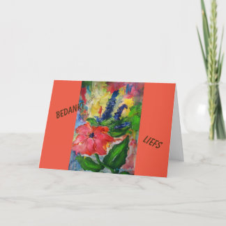 Tarjeta De Agradecimiento Kunst de Bedankt - kaart