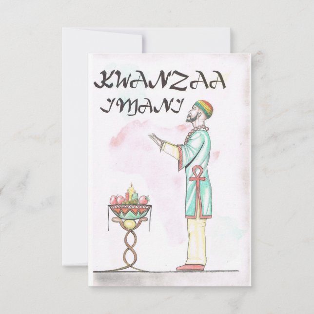 Tarjeta De Agradecimiento Kwanzaa (Anverso)